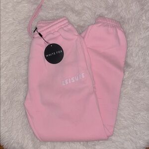 White Fox Leisure Vol. 3.5 sweatpants in color Posy. NWT.